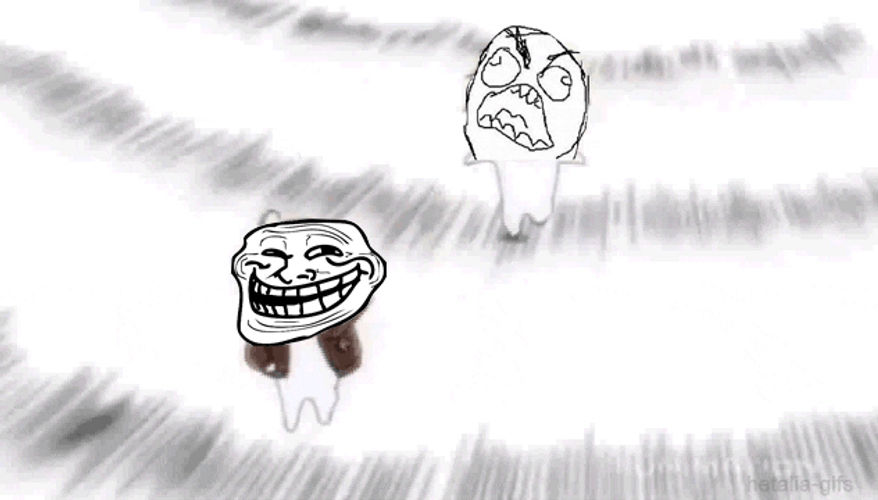 Comic Troll Face And Rage Face GIF
