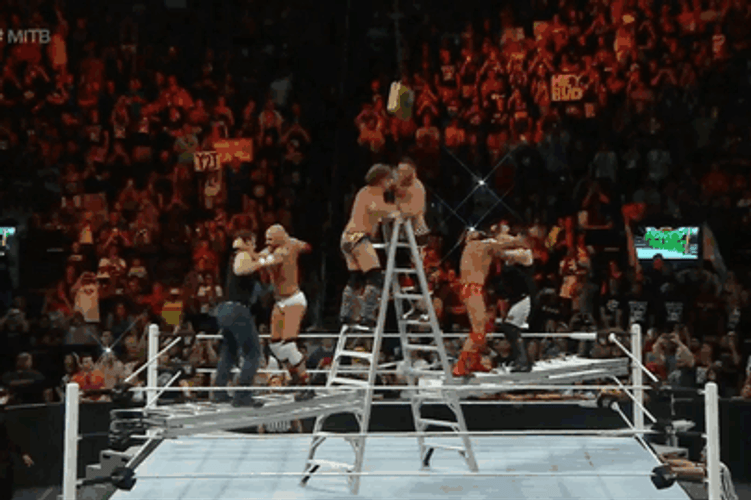 Comical Professional Wrestling Fight GIF
