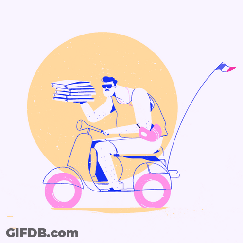 Coming In Hot Pizza Delivery GIF