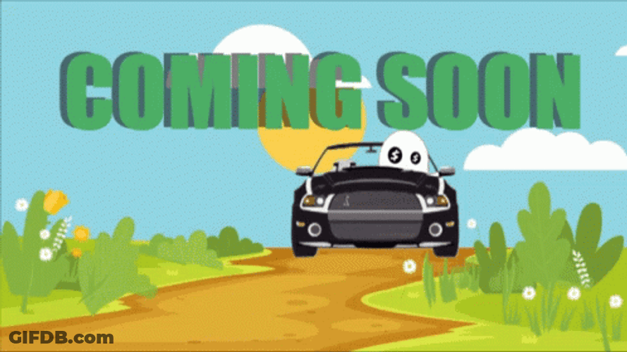 Coming Soon Cartoon Ghost Driving GIF