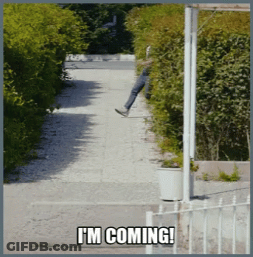 Coming Soon Exctaric Man Running GIF