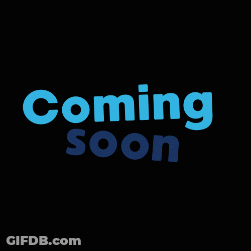 Coming Soon Flashing Blue Letters GIF