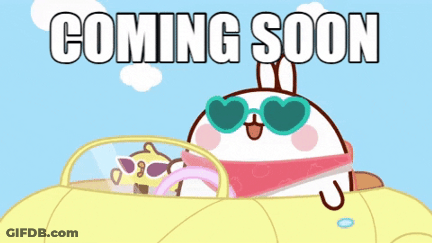 Coming Soon Molang Riding Car GIF