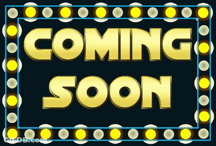 Coming Soon Twinkling Lights GIF