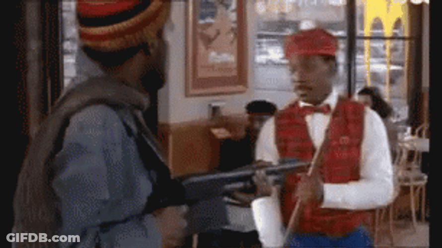 Coming To America Eddie Murphy Fighting Robber GIF