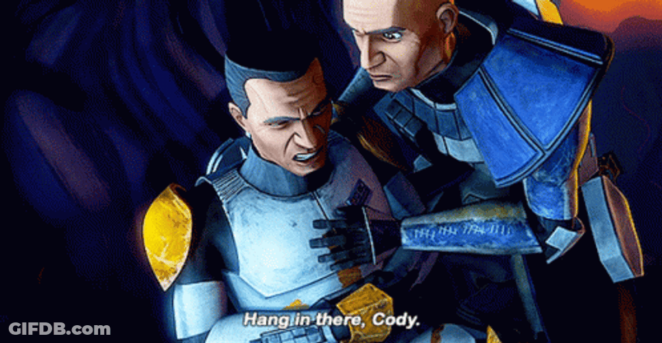 Commander Cody Clone Wars Near Death GIF