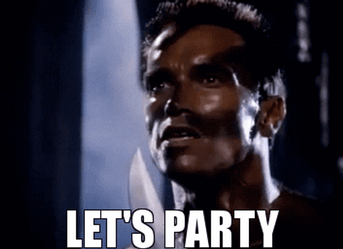 Commando Arnold Schwarzenegger Let's Party GIF