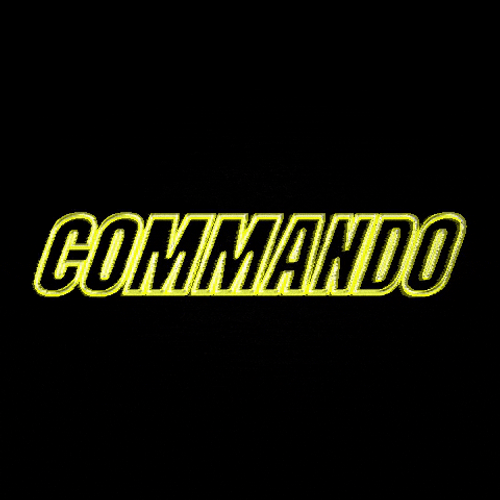 Commando Movie Title Trailer Graphics Design GIF