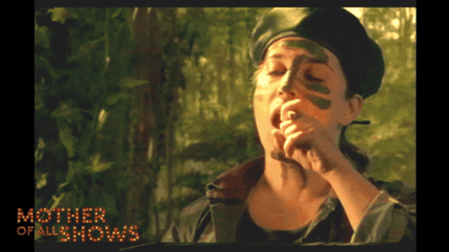 Commando Parody Green Beret Smoking GIF