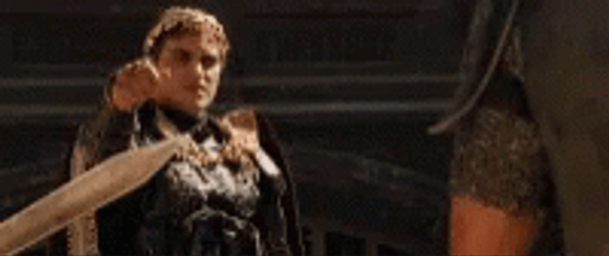 Commodus Gladiator Thumbs Up Joaquin Phoenix GIF