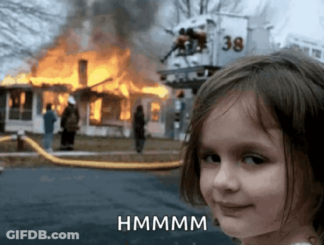 Community Fire Disaster Girl Meme GIF
