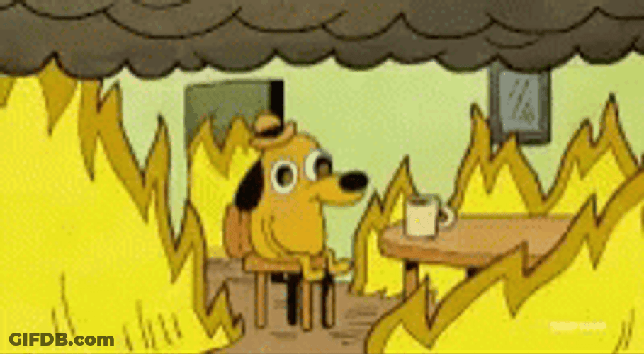 Community Fire Dog Melting GIF