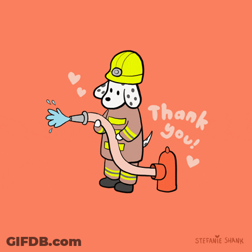 Community Fire Thank You Fireman Dog GIF