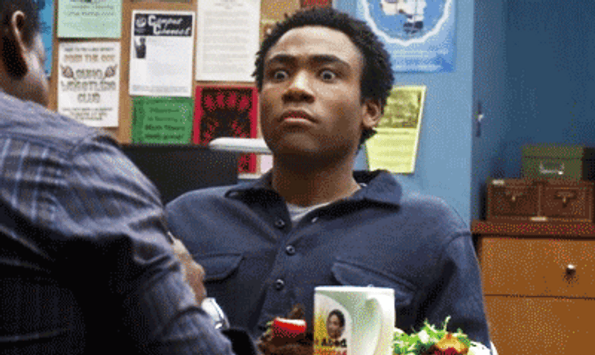 Community Troy Barnes Shocked Reaction GIF