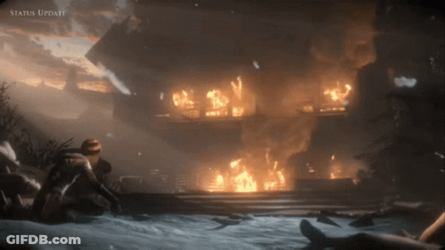 Community Until Dawn Lodge Fire GIF