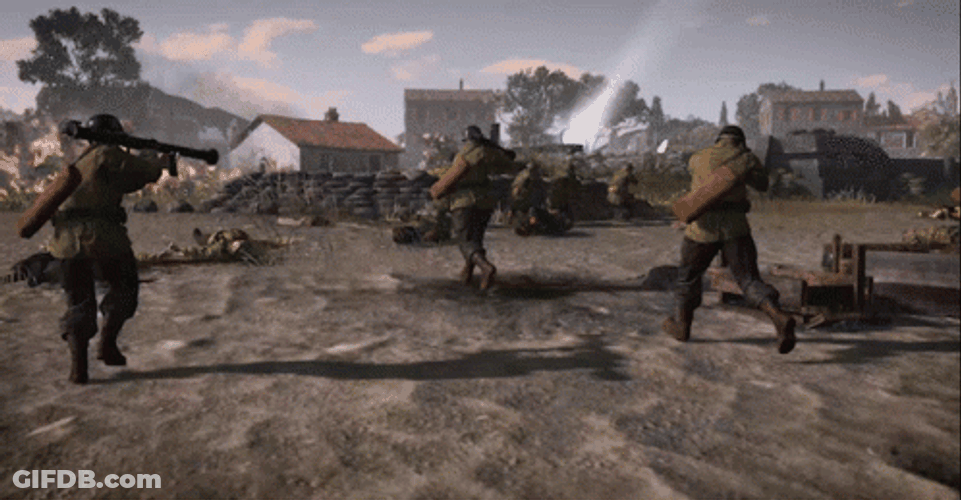Company Of Heroes 2 Soldiers Ducking GIF