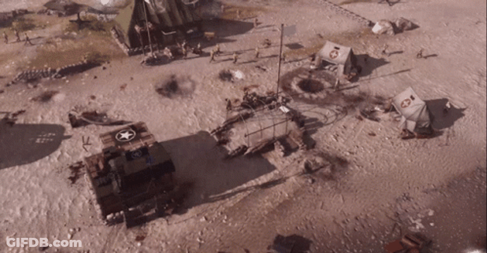 Company Of Heroes 2 Tent Assembling GIF