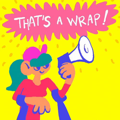 Completed Cartoon Girl With Megaphone GIF