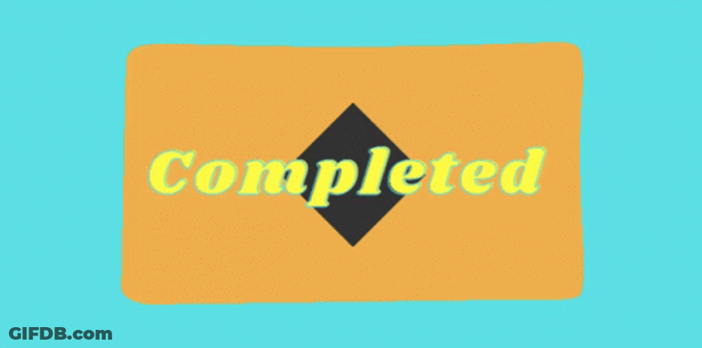 Completed Colorful Text Animation GIF