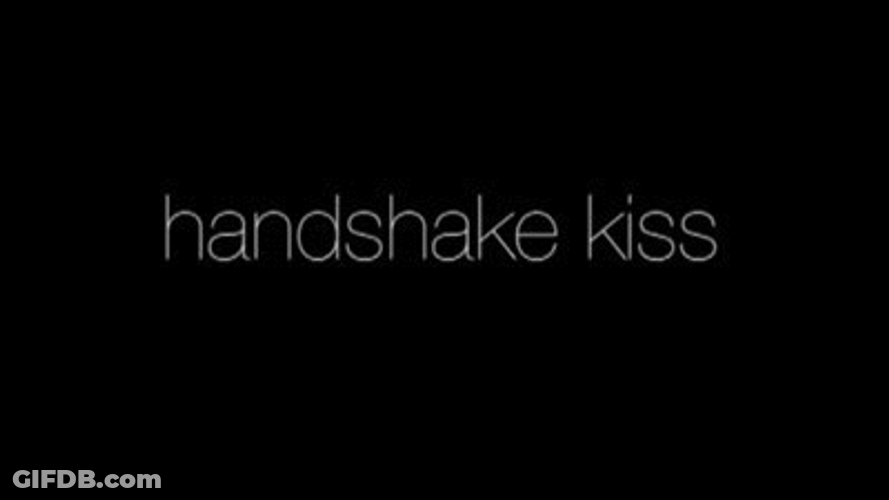 Complicated Handshake Kiss GIF