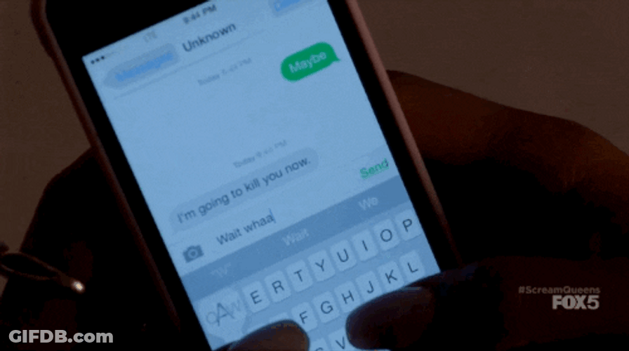 Composing A Reply Text Mesage Via Iphone GIF