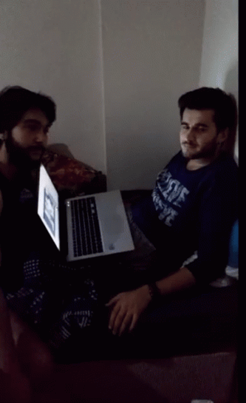 Computer Addict Guy Bitch Slap GIF