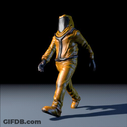Computer Animation Of Hazmat Suit GIF
