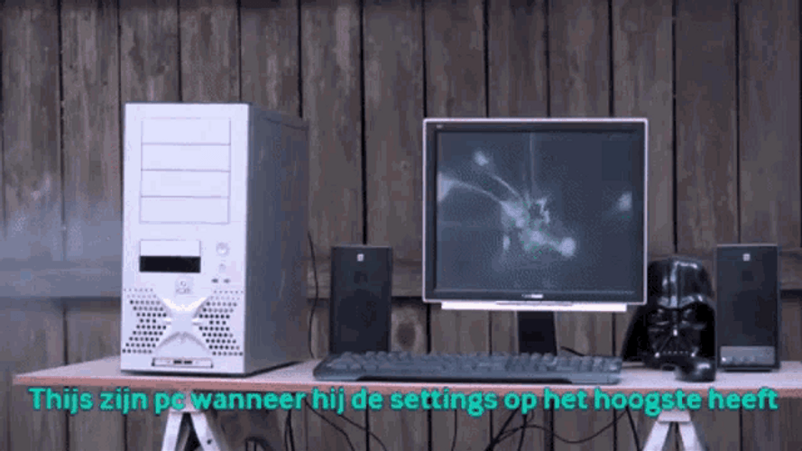 Computer Bursting Into Flames GIF