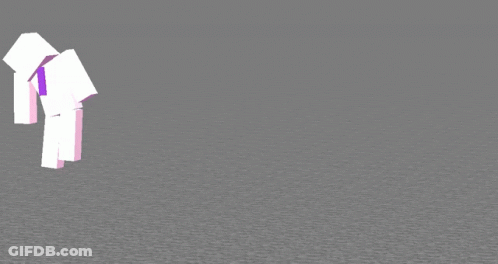 Computer Generated Person With Purple Head GIF