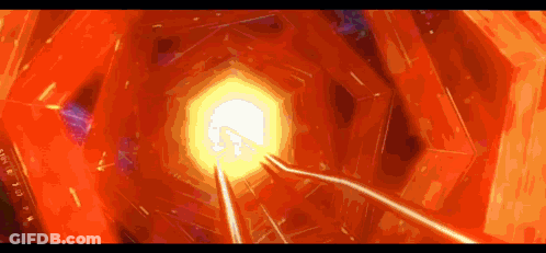 Computer Generated Tunnel With Light GIF