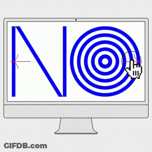 Computer Monitor Blue Screen Hand Pointing At 1117 GIF