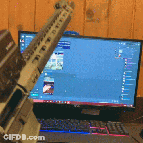Computer Monitor With Acer Logo GIF