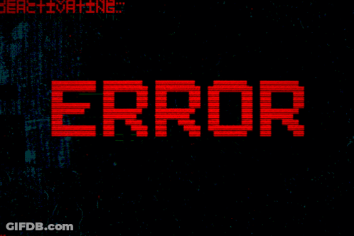 Computer Screen Displaying Error Message GIF