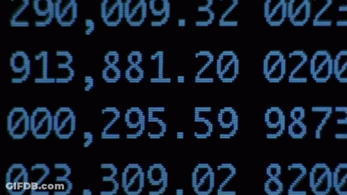 Computer Screen Displaying Numbers GIF