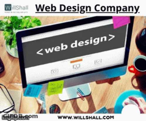 Computer Screen Displaying Web Design GIF