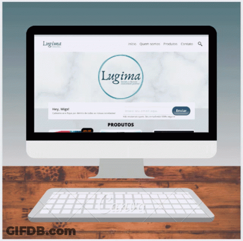 Computer Screen Lugima Login Page GIF