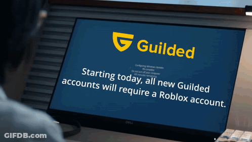 Computer Screen Saying Guilded Starting Today GIF
