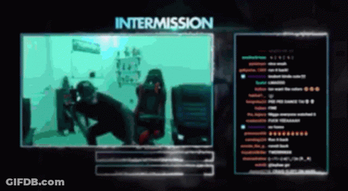 Computer Screen Saying Intermission GIF