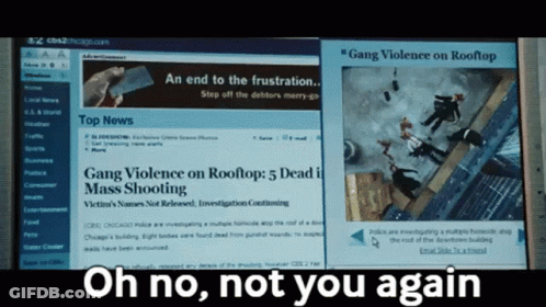 Computer Screen Saying Oh No Not You Again GIF