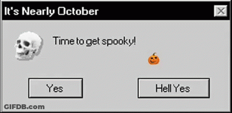 Computer Screen Says It's Nearly October GIF