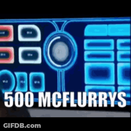 Computer Screen Showing 500 McFlurry GIF