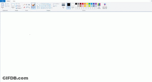 Computer Screen Showing Drawing Of Bird With Different Colors GIF