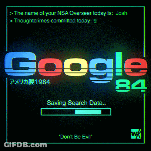 Computer Screen Showing Google 84 Message GIF