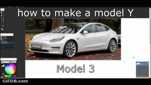 Computer Screen Showing Model 3 Car GIF