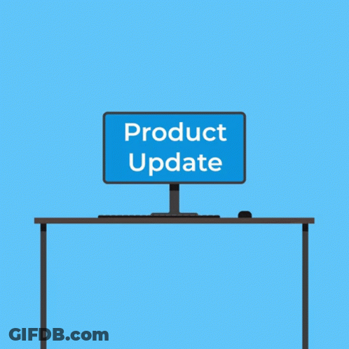 Computer Screen Showing Product Update GIF
