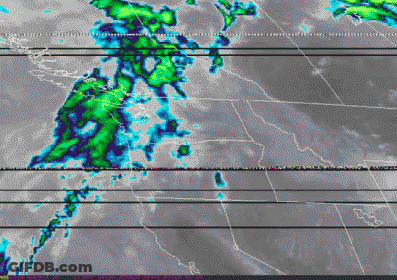 Computer Screen Showing US Map And Green Circle GIF