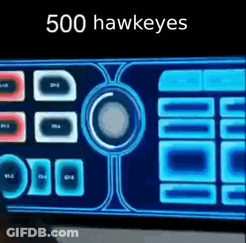 Computer Screen With 500 Hawkeyes GIF