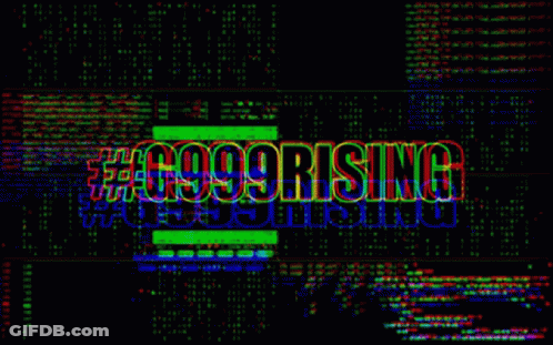 Computer Screen With #C999rising GIF