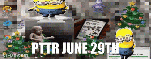 Computer Screen With Christmas Tree And Baby June 29Th GIF