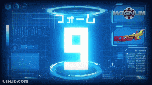 Computer Screen With Number 9 And Magnum GIF